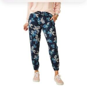 Carve Designs Navy and White Floral Cord Pants